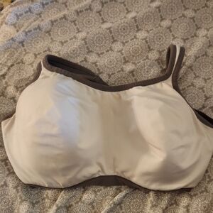 Natori White and Gray Sports Bra